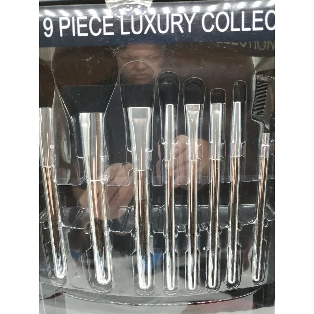 9 Pcs LUXURY COLLECTION Makeup Brush Set Kit Cosmetic Stand GIFT SET BRAND NEW!